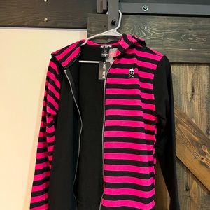 Hot topic,  zipper sweatshirt with hood
